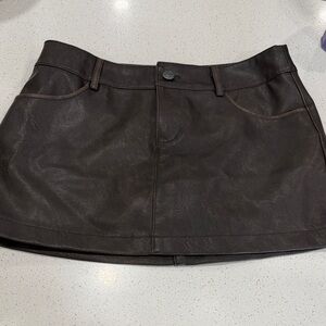 Garage Dark Brown Mini Skirt